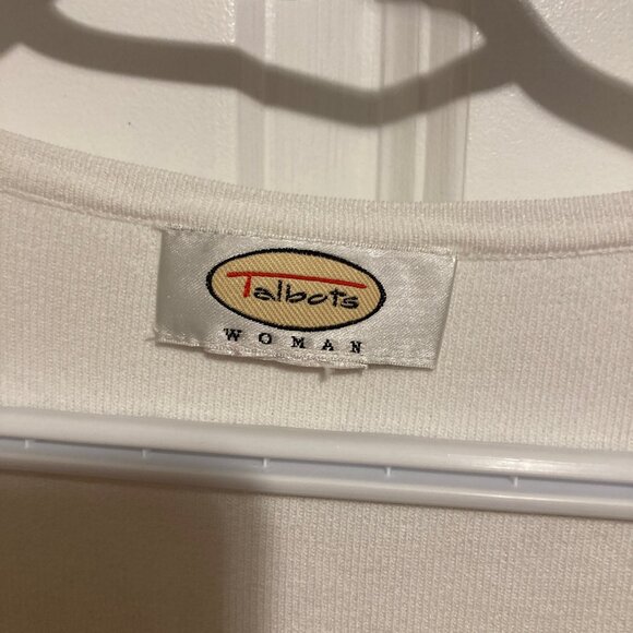 #114Talbots Woman White Sleeveless Top, (Estimated XL) - Picture 3 of 3